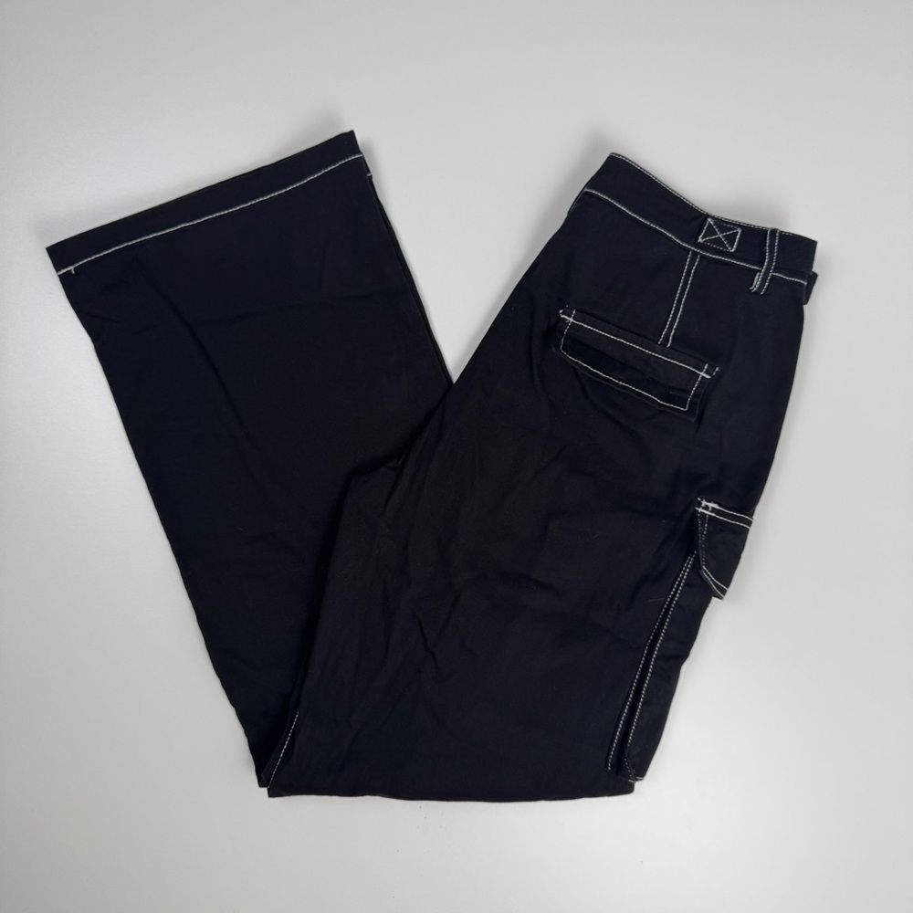 Honey Peach Black Carpenter Contrast Stitch Cargo Pant Women’s Size Small Grung